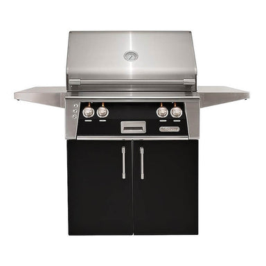 Alfresco ALXE 30-Inch Freestanding Gas Grill with Rotisserie | Jet Black Gloss