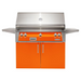 Alfresco ALXE 42-Inch Freestanding Gas Grill With Sear Zone And Rotisserie | Luminous Orange 