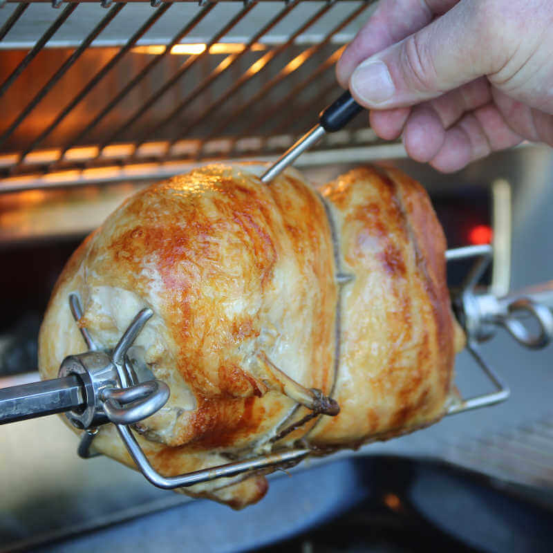 Alfresco AIPG Grill | Rotisserie Spit w/ Chicken