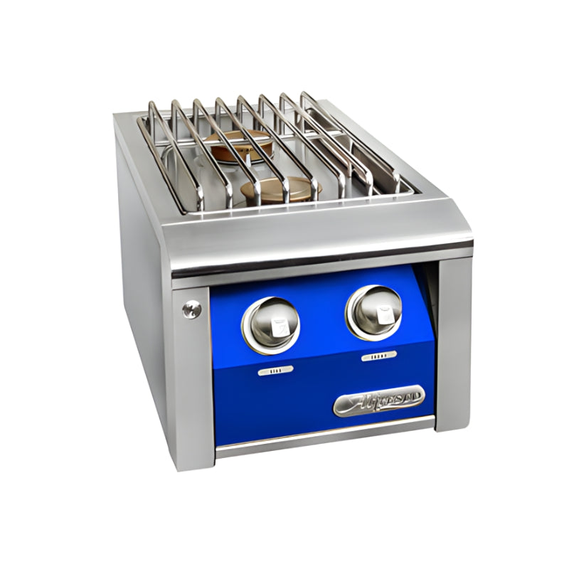 Alfresco Built-In Double Side Burner | Ultramarine Blue