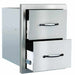American Made Grills 17-Inch Stainless Steel Masonry Double Drawer | Design For Masonry Finishes