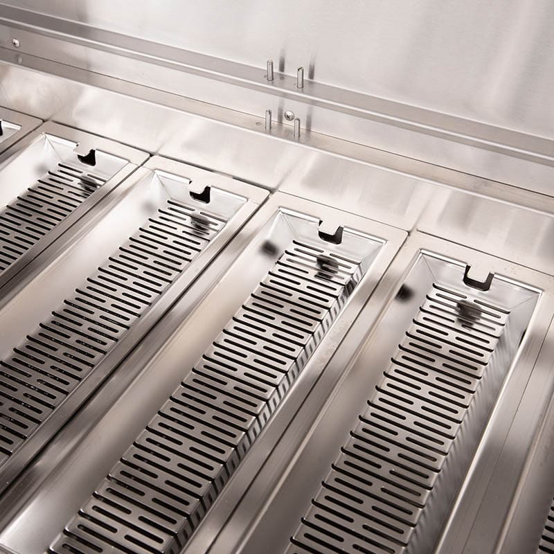 American Made Grills Encore 36 Inch Hybrid Built In Grill | Stainless Steel Multi-Fuel Trays