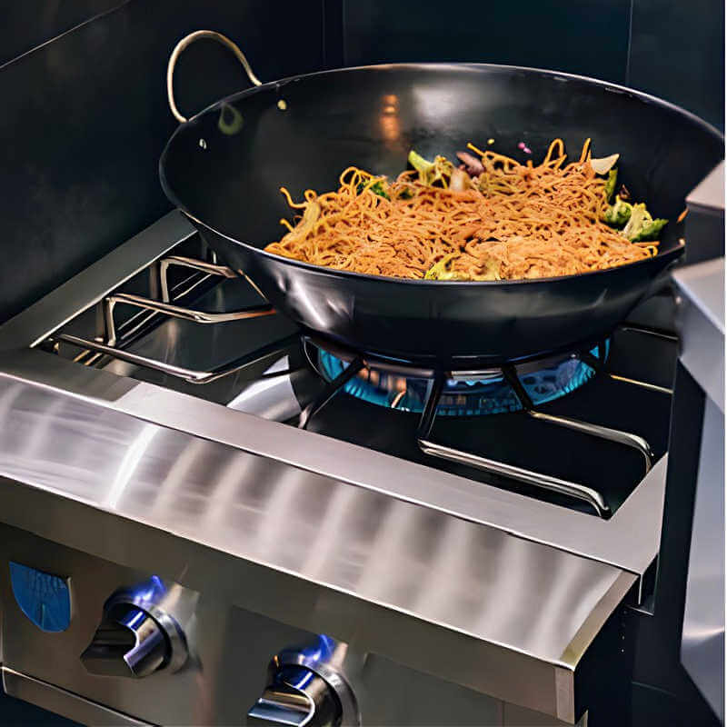 American Made Grills Estate Built In Power Burner | Shown with Stir Fry