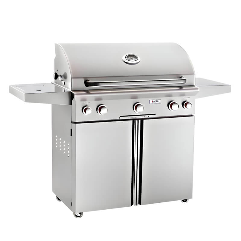 American Outdoor Grill T Series 36 Inch 3 Burner Freestanding Gas Grill With Side Burner