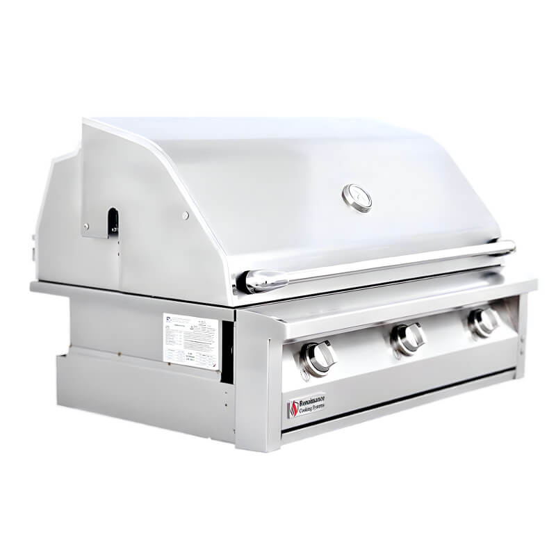 American Renaissance Grill 42 Inch 3 Burner Gas Grill | 304 Stainless Steel Construction