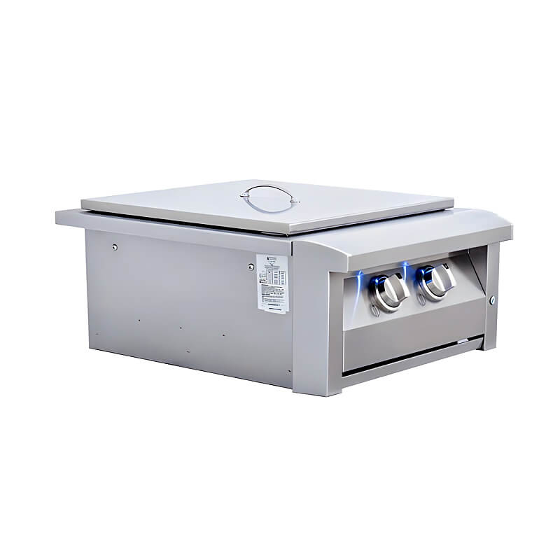 American Renaissance Grill Built-In Power Burner | Stainless Steel Lid