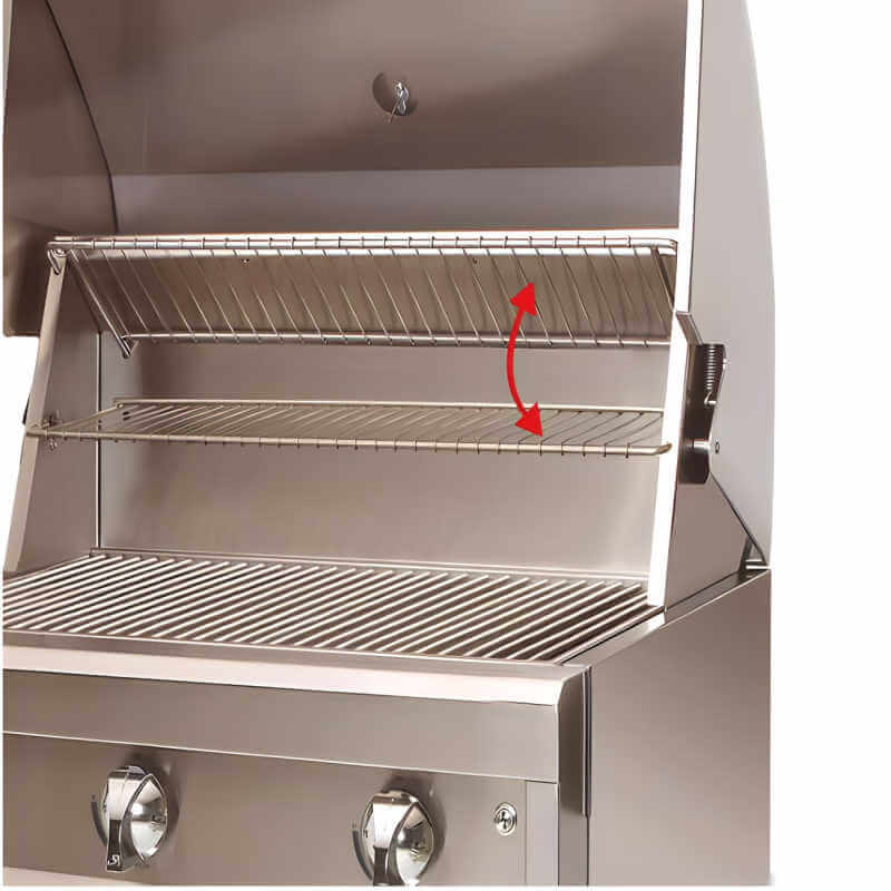 Artisan Professional 42-Inch 3 Burner Built-In Gas Grill | Two Tier Adjustable Warming Rack