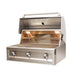 Artisan Series 36-Inch 3 Burner Built-In Gas Grill | Grill Hood Opened