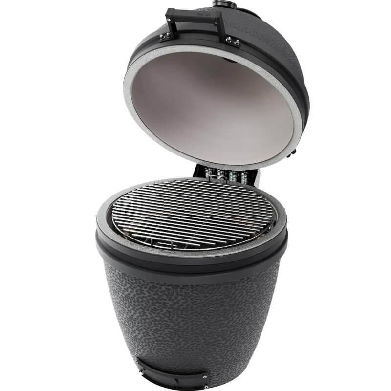 BSTRD.CORE B302G-USA Large Solo Kamado Grill in Graphite - Open Side