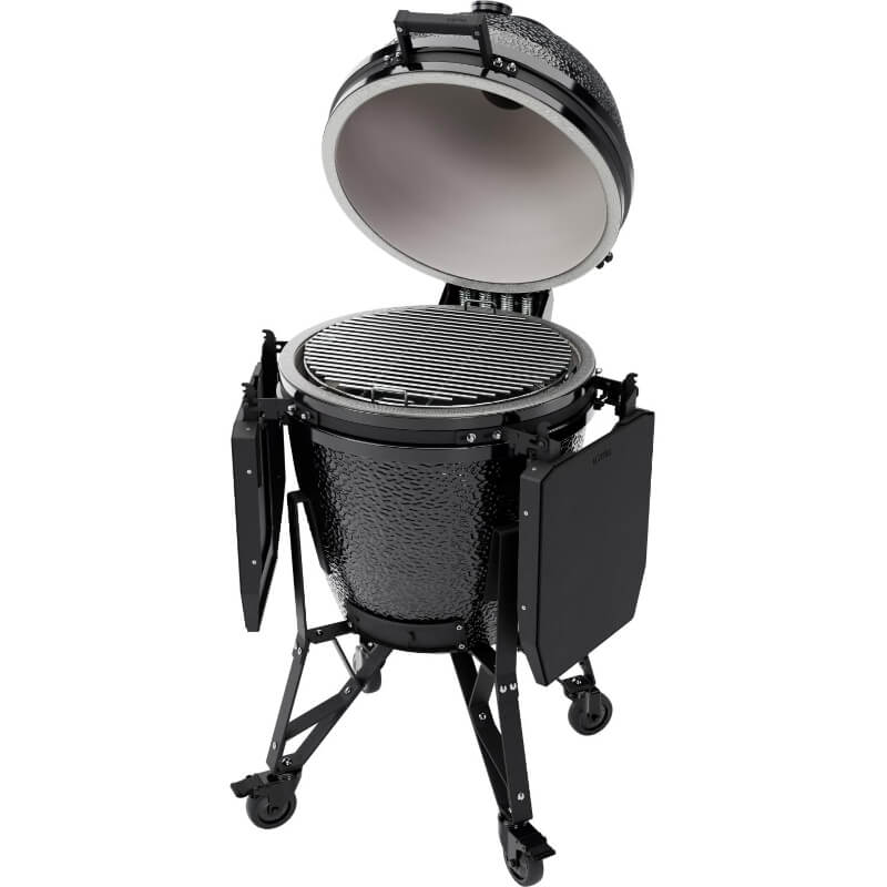 BSTRD.CORE B311G-USA Large Complete Kamado Grill in Gloss Graphite-Open Side