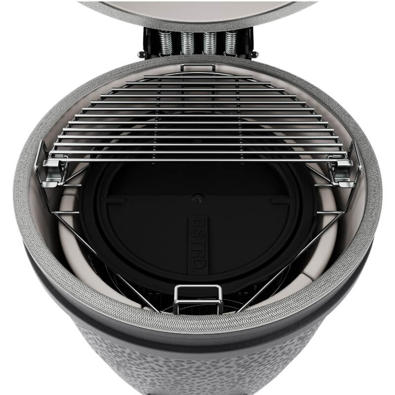 BSTRD.PRO BP302G-USA Large Solo Kamado Grill in Graphite-Inside