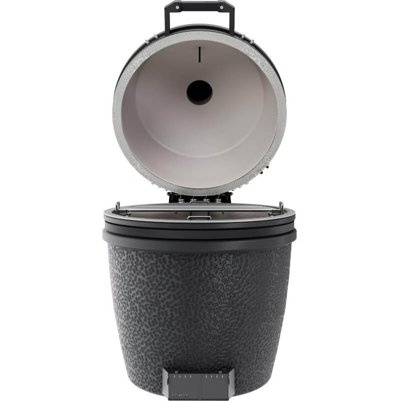 BSTRD.PRO BP302G-USA Large Solo Kamado Grill in Graphite-Open
