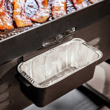 Blackstone Rear Grease Cup Liner | Close Up on Griddle