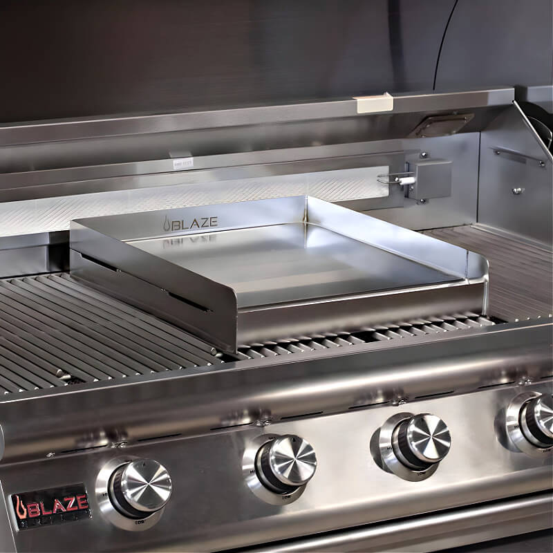 Blaze 14 Inch Stainless Steel Griddle Plate | Shown on Blaze Grills