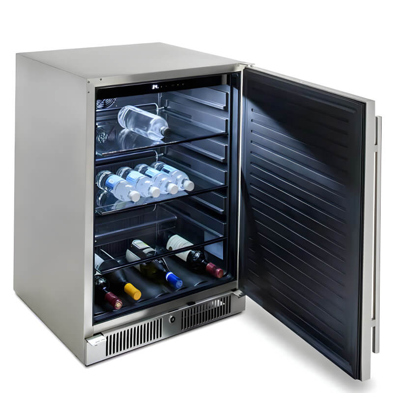 Blaze 24 Inch 5.5 Cu Ft. Outdoor Fridge | Glass Adjustable Shelves