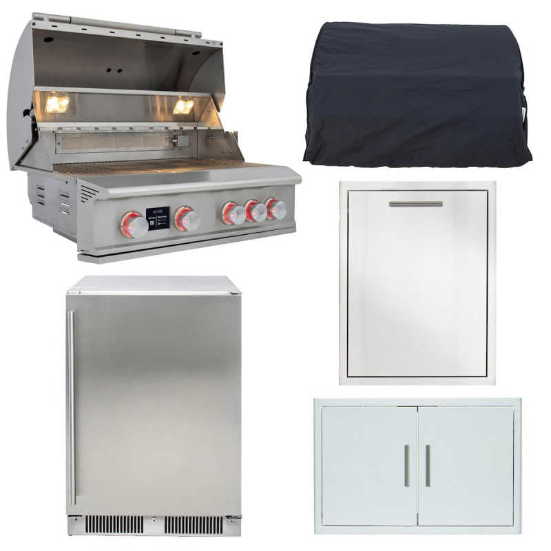 Blaze LTE PRO 5 Pc 32-in Gas Grill Outdoor Kitchen Package