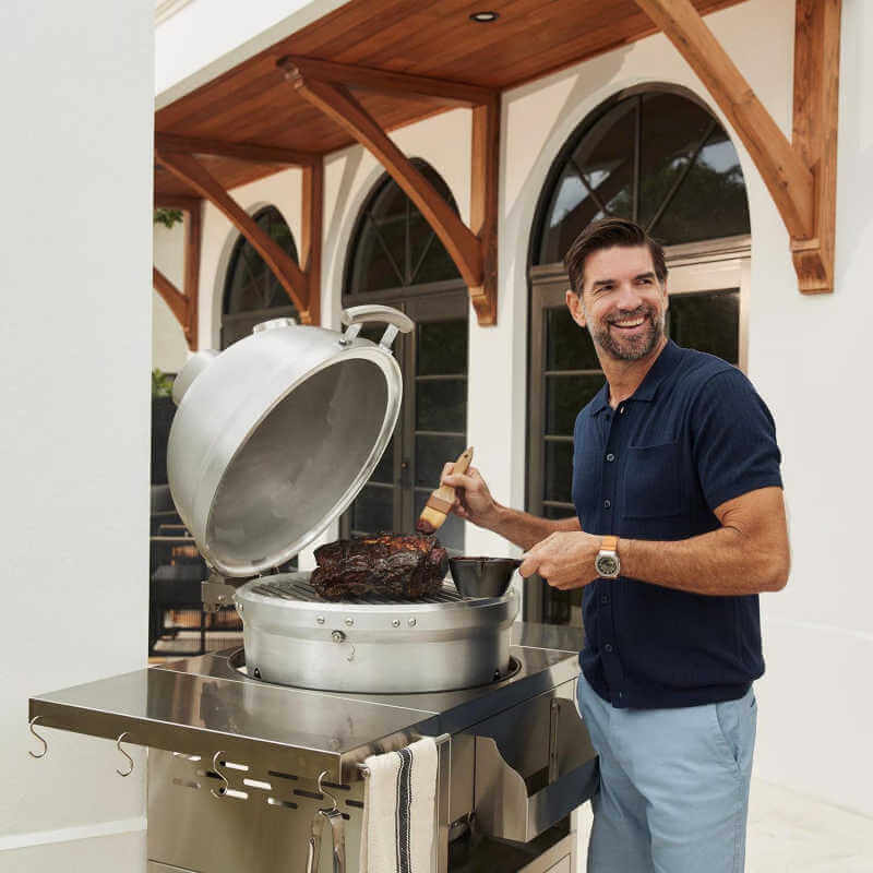Blaze 20 Inch Cast Aluminum Kamado Grill w/ Kamado Cart Blaze 20 Inch Cast Aluminum Kamado Grill w/ Kamado Cart