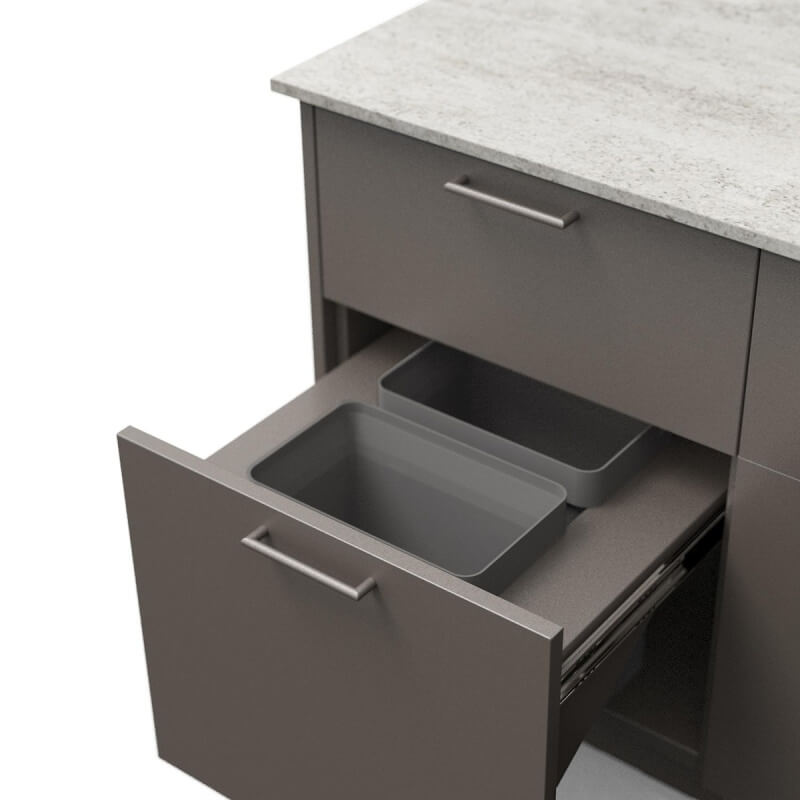Blaze Outdoor Kitchen Island | 2-Bin Trash Drawer