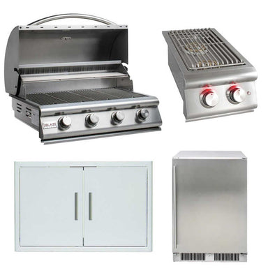 Blaze LBM 4 Pc 32-in Gas Grill Outdoor Kitchen Package with Refrigerator