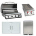 Blaze LBM 4 Pc 32-in Gas Grill Outdoor Kitchen Package with Refrigerator
