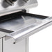 Blaze Prelude LBM 32-Inch 4-Burner Built-In Gas Grill - Drip Tray Pulled Out (Shown On Cart Model)