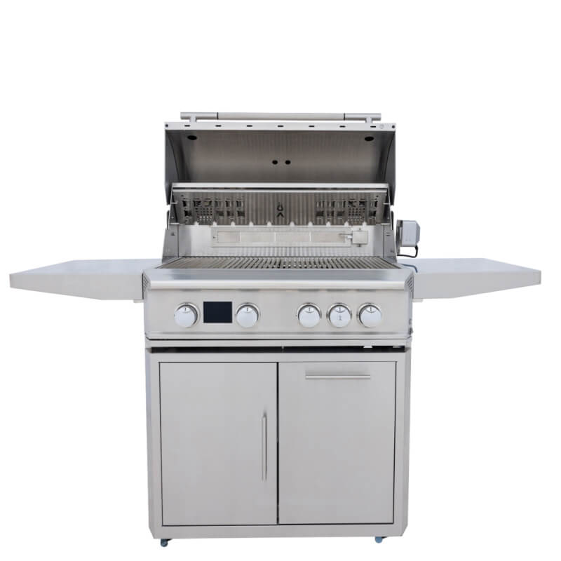Blaze LTE Pro 32-Inch Freestanding Grill | Hood Open