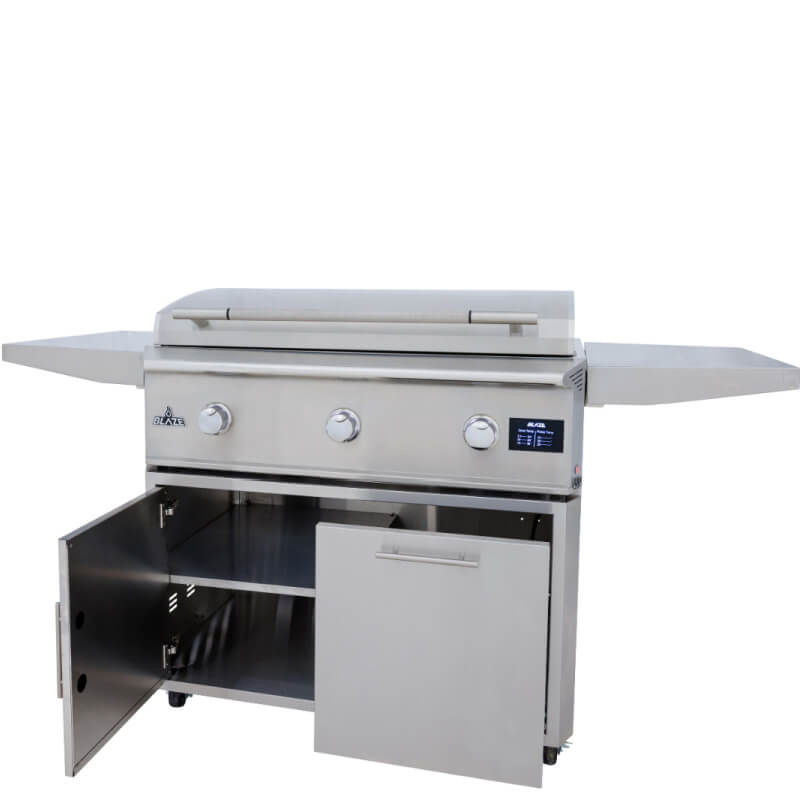 Blaze LTE Pro 40-Inch Freestanding Gas Griddle | Single Access Door w/ Shelves
