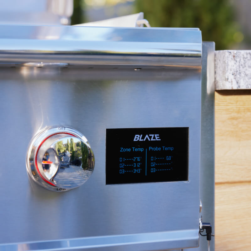Blaze LTE Pro 40-Inch 3 Burner Gas Griddle | Digital Thermometer