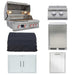 Blaze LTE PRO 6 Pc 32-in Gas Grill Outdoor Kitchen Package with Refrigerator, Side Burner, Trash Drawer