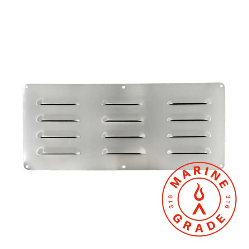 Blaze Marine Grade 6 x 14 Inch 316L Stainless Steel Island Vent Panel - BLZ-ISLAND-VENT-MG