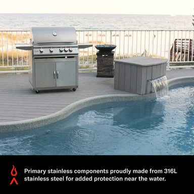 Blaze Marine Grade 32 Inch 316L Cart | Shown With Grill Head