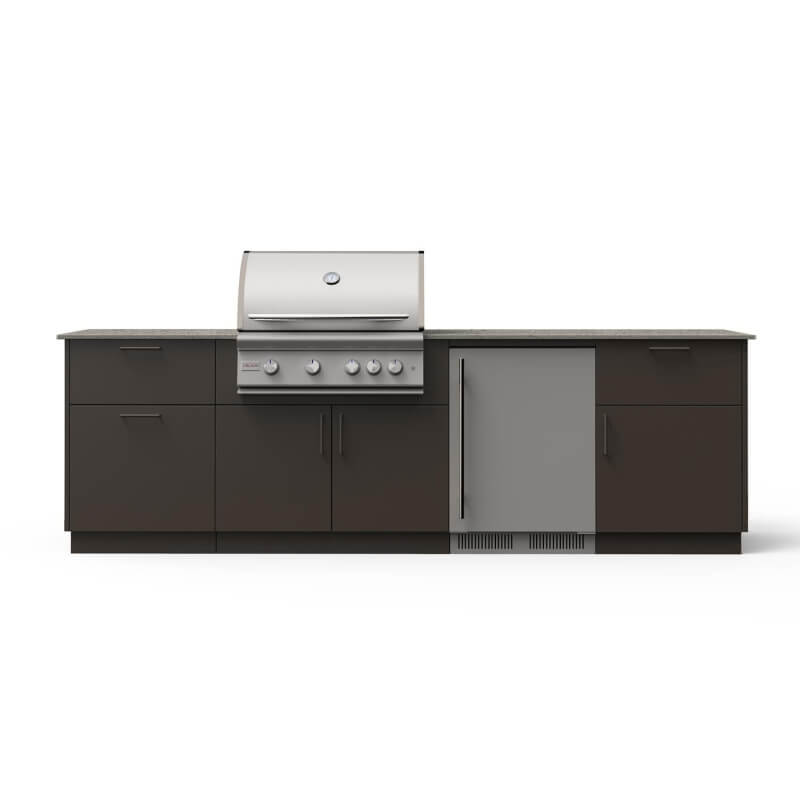 Blaze Morning Glow 10-Ft Outdoor Kitchen | Architectural Bronze & Keon Countertop