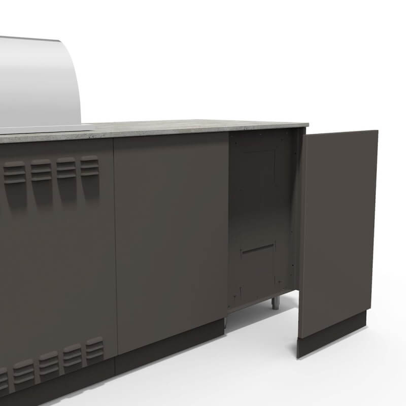 Blaze Outdoor Kitchen Island Back Panel | Gunmetal