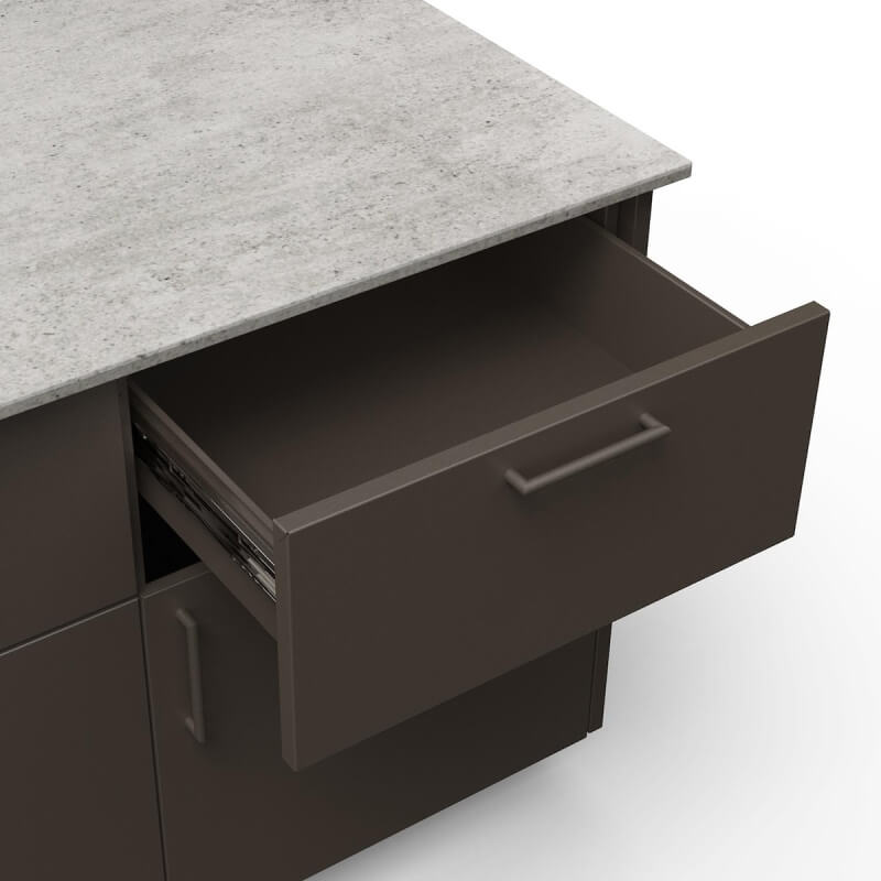 Blaze Outdoor Kitchen Island | Bronze Single Drawer