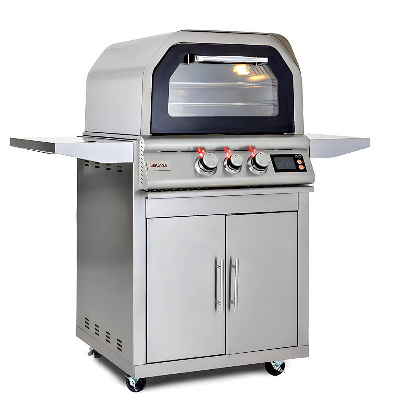 Blaze 26-Inch Freestanding Outdoor Pizza Oven | Double Pane Glass Door