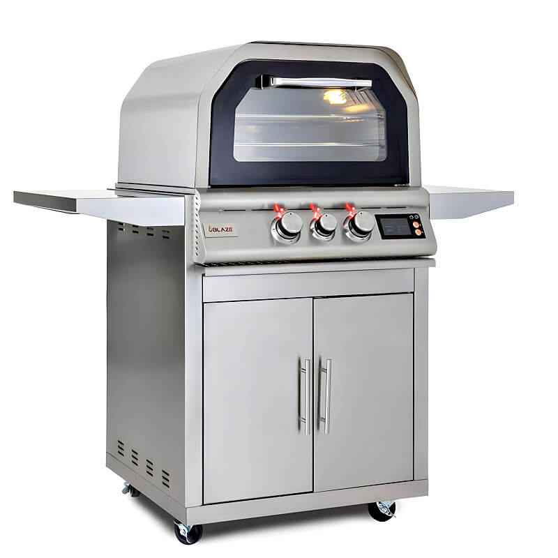 Blaze 26 Inch Pizza Oven w/ Stainless Cart