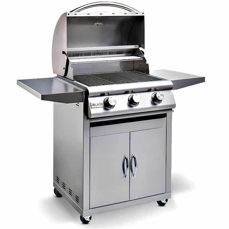 Blaze Prelude LBM 25 Inch 3-Burner Freestanding Gas Grill | Double Lined Grill Hood
