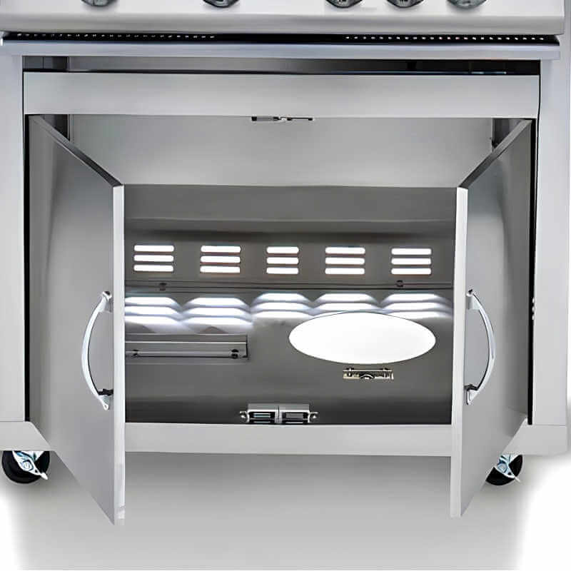 Blaze Prelude LBM 32 Inch 4-Burner Freestanding Gas Grill | Propane Tank Holder