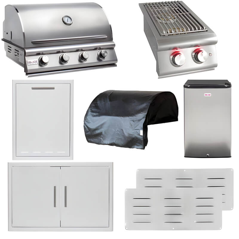 Blaze Prelude LBM 8-Piece 32-Inch Gas Outdoor Kitchen Package