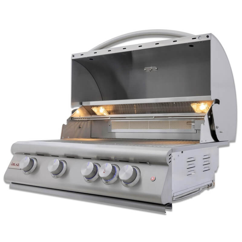 Blaze Premium LTE+ 32 Inch 4-Burner Gas Built In Grill | Dual-Lined Grill Hood