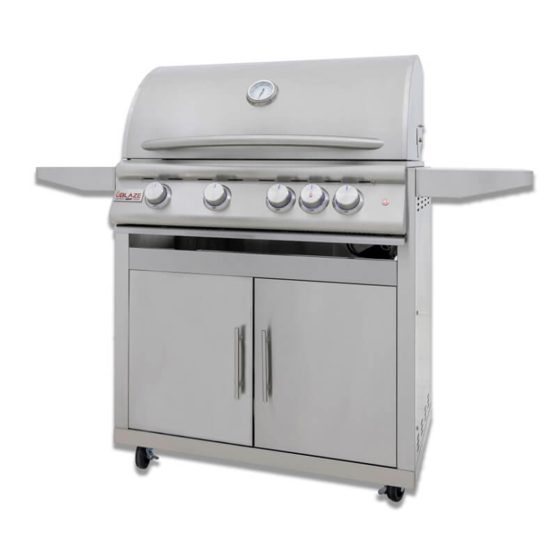 Blaze Premium LTE+ Marine 32-Inch 4-Burner Freestanding Gas Grill | 316L Marine Grade Stainless Steel