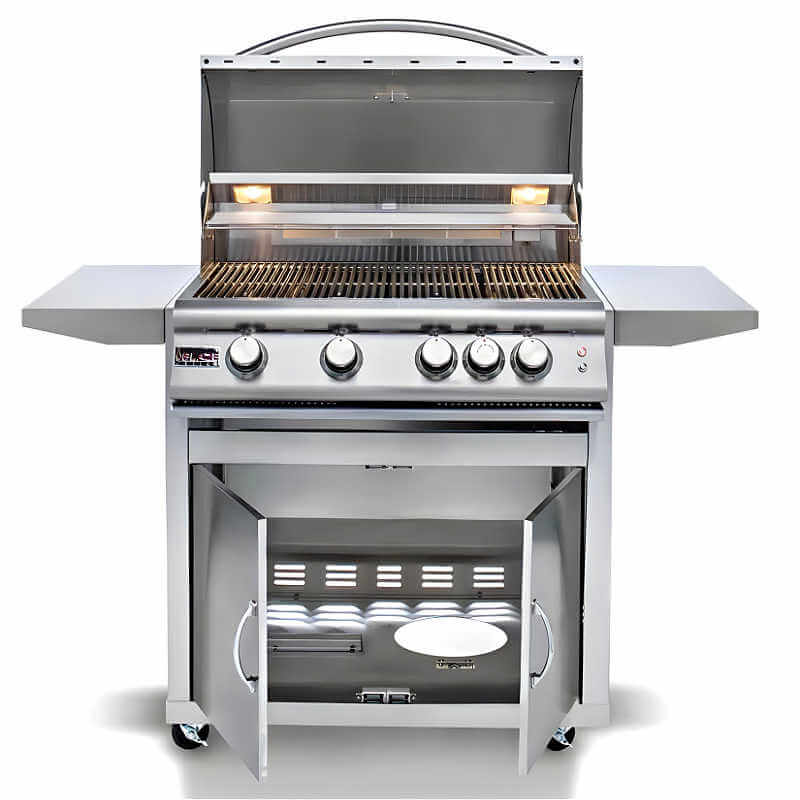 Blaze Premium LTE 32 Inch 4-Burner Freestanding Gas Grill | Propane Holder