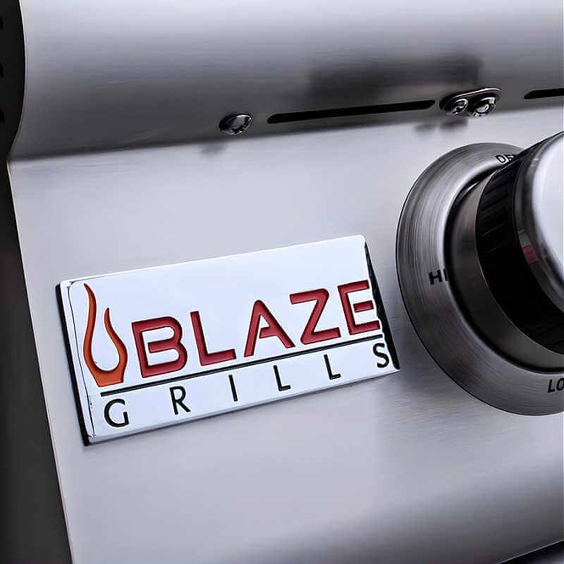 Blaze Premium LTE 40 Inch 5-Burner Freestanding Gas Grill | Blaze Logo