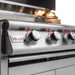Blaze Premium LTE 40-Inch 5-Burner Built-In Grill - Front Control Panel W/ Grill Lights On (Shown On Cart)