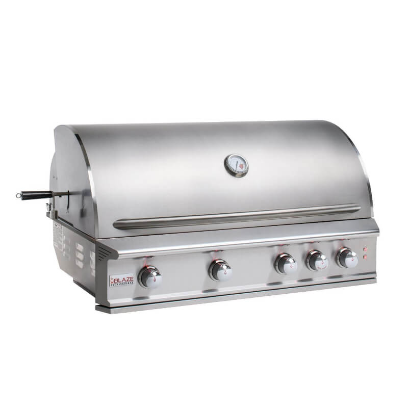 Blaze Professional LUX 44-Inch 4-Burner Built-In Gas Grill With Rear Infrared Burner - Closed View
