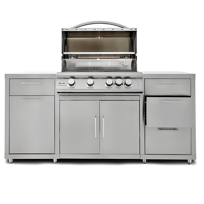 Blaze 6 ft Stainless Steel BBQ Island w/ Triple Storage Drawer