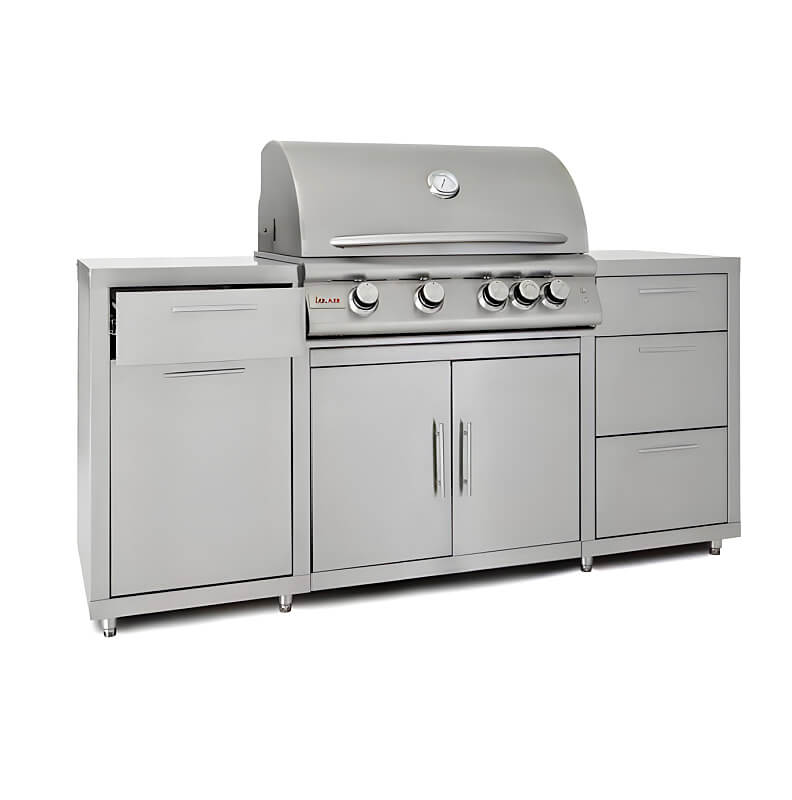 Blaze 6 ft Stainless Steel BBQ Island w/ Left Storage Drawer