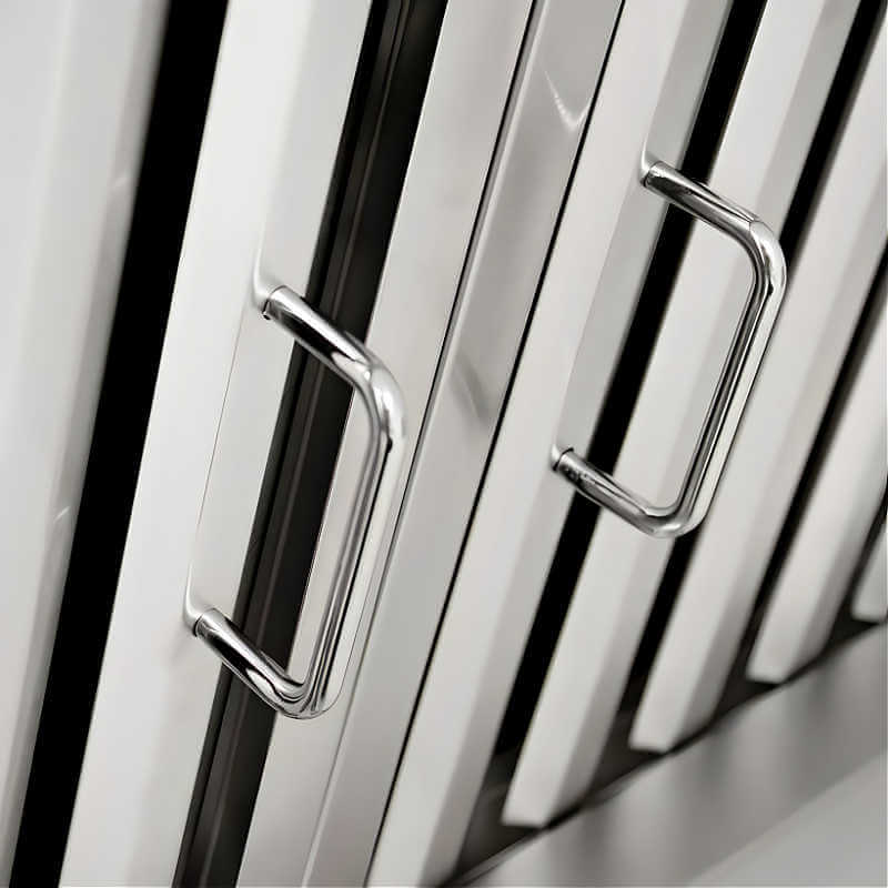 Blaze Stainless Steel Outdoor Vent Hood | Baffle Filter Handles