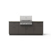 Blaze Sunrise 8-Ft Outdoor Kitchen Island w/ 32-Inch Marine Grade Premium LTE+ Gas Grill in Gunmetal w/ Aeris Countertop