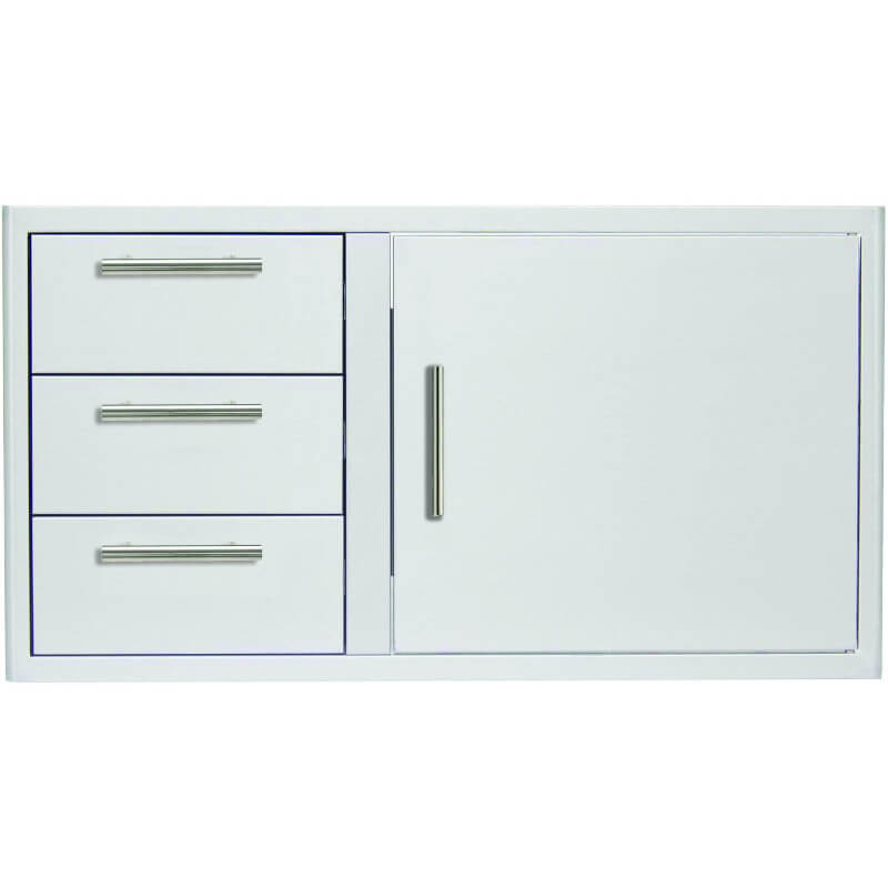 Blaze BLZ-DDC-39-R-LTSC 39-Inch Stainless Steel Access Door & Triple Drawer Combo